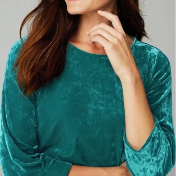 NWT J. Jill Crushed Velvet A-Line Top (4X) - Picture 12 of 16